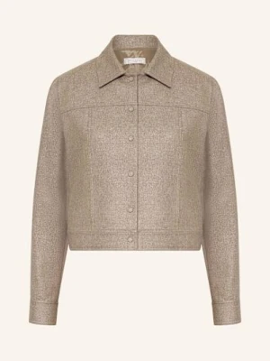 Antonelli Firenze Żakiet Pudełkowy Z Błyszczącą Przędzą beige