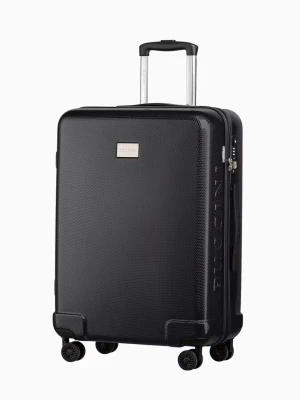 Antracytowa twarda walizka średnia o strukturze plastra miodu Puccini