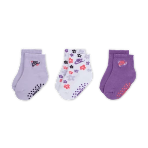 Antypoślizgowe skarpety dla niemowląt Nike Fresh Cut (12–24 M) (3 pary) - Fiolet