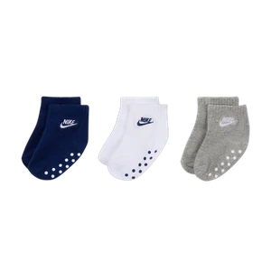 Antypoślizgowe skarpety do kostki dla niemowląt Nike (6–12 M) (3 pary) - Niebieski