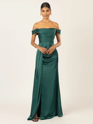 APART Satynowa sukienka w kolorze ciemnozielonym rozmiar: 36