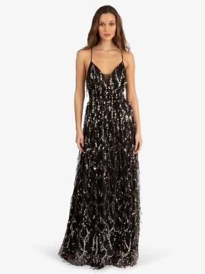 APART Sukienka w kolorze czarno-srebrnym rozmiar: L