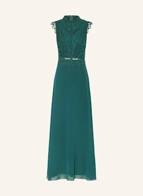 Apart Sukienka Wieczorowa Z Dziurkowaną Koronką gruen