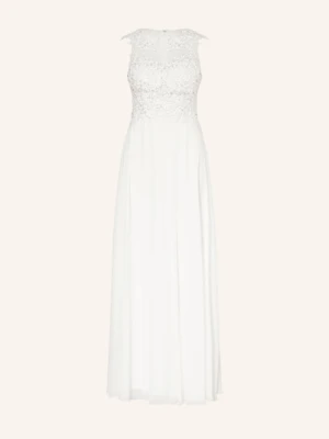Apart Sukienka Wieczorowa Z Wykończeniem Koronką I Ozdobnymi Kamykami weiss