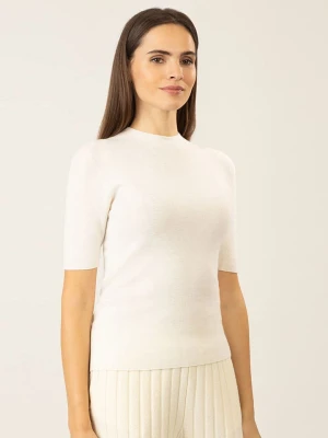 APART Wełniana koszulka w kolorze kremowym rozmiar: L