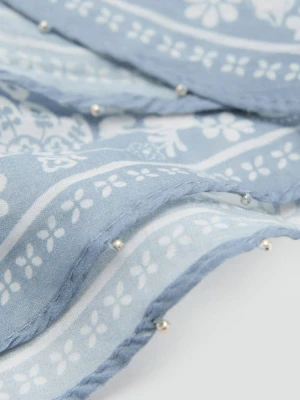 Apaszka bandana z nadrukiem błękitny - Dzieci - Rozmiar uniwersalny - MANGO KIDS