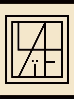 Apaszka / chusta jedwabna beżowo-czarna 01 110x110 cm - outlet LAÏF