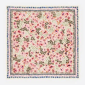 Apaszka kwiaty akwarela złamana biel BIMBA Y LOLA