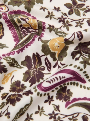 Zdjęcie produktu Apaszka satynowa ze wzorem paisley khaki - Kobieta - Rozmiar uniwersalny - MANGO