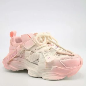 APAWWA M577 dziecięce buty sportowe sneakersy oddychające różowe