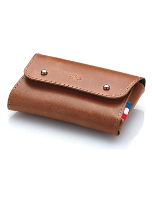 APOCOPE Skórzany portfel w kolorze jasnobrązowym - 10 x 6,5 x 2,5 cm rozmiar: onesize