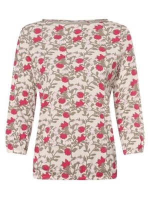 Apriori Damska koszulka z długim rękawem Kobiety Bawełna beżowy|wyrazisty róż wzorzysty,