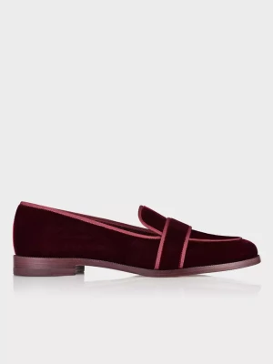 Aquazzura Burgundowe mokasyny Martin rozmiar