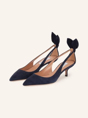 Aquazzura Czółenka Typu Slingback Bow Tie blau GRANATOWY