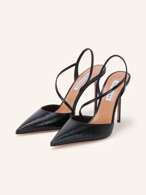 Aquazzura Czółenka Typu Slingback Dynasty schwarz CZARNY