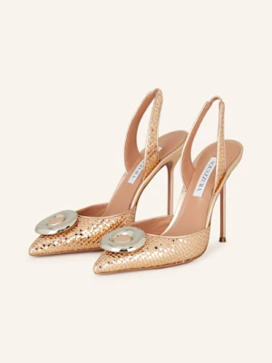 Aquazzura Czółenka Z Odkrytą Piętą rosegold