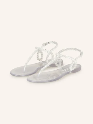 Aquazzura Japonki Almost Bare Crystal Jelly Z Ozdobnymi Kamykami weiss TRS TRANSPARENT