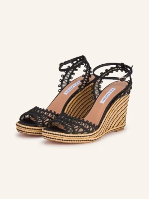 Aquazzura Klinowe Kahlo schwarz