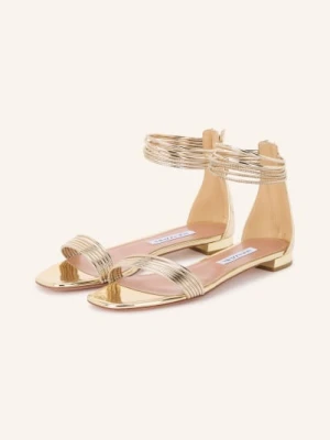 Aquazzura Sandały Lakierowane Sway gold