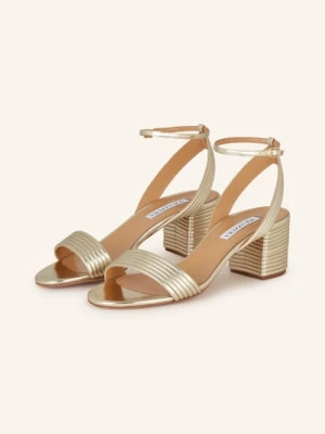 Aquazzura Sandały Na Obcasie Sundance gold