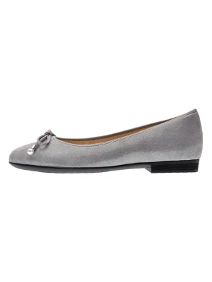 Ara Shoes Skórzane baleriny w kolorze srebrnym rozmiar: 38,5