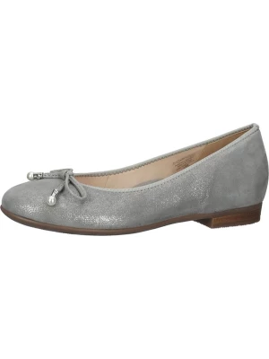 Ara Shoes Skórzane baleriny w kolorze srebrnym rozmiar: 38,5