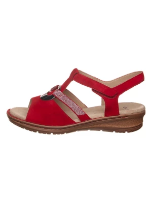 Ara Shoes Skórzane sandały w kolorze czerwonym rozmiar: 41