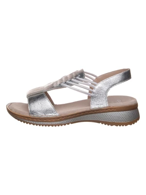 Ara Shoes Skórzane sandały w kolorze srebrnym rozmiar: 36