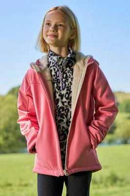 Arctic — dziecięca kurtka typu sofshell ocieplana polarem - Light Pink Mountain Warehouse