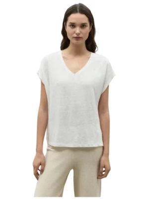 Arendal Off White Lnu V-neck T-shirt Ecoalf