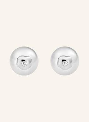 Ariane Ernst Kolczyk Na Sztyft The "Spiegelei" Studs M Z 18-Karatowego Złota Z Diamentami silber