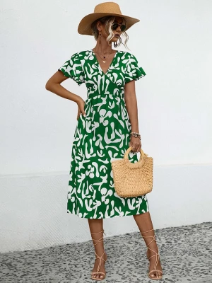 Ariel Tesoro Sukienka w kolorze zielono-białym rozmiar: 36