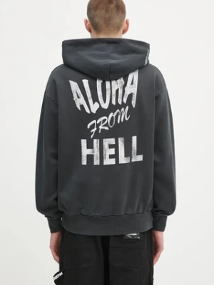 Aries bluza bawełniana Faded Aloha From Hell Hoodie kolor czarny z kapturem z nadrukiem AR2001303