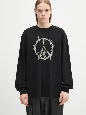 Aries bluza bawełniana Peace Press Gothic Waffle LS Tee