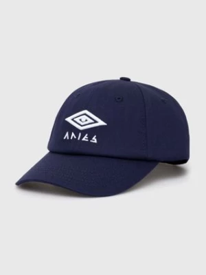 Aries czapka z daszkiem bawełniana Aries x Umbro Eye Cap kolor niebieski z aplikacją UM90000.03