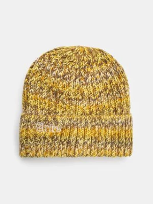 Aries czapka z domieszką wełny Rib Knit Space Dye Beanie kolor zielony z grubej dzianiny AR9001502