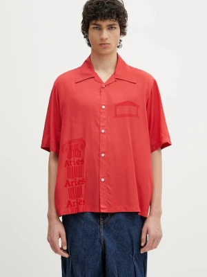 Aries koszula Ancient Column Satin Viscose Hawaiian Shirt