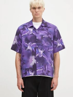 Aries koszula Pegasus Hawaiian Shirt męska kolor fioletowy relaxed z kołnierzykiem klasycznym AR4010402