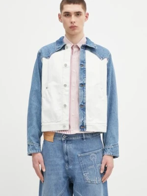 Aries kurtka jeansowa Patchwork Western Carpenter Jacket kolor niebieski przejściowa AR7030503