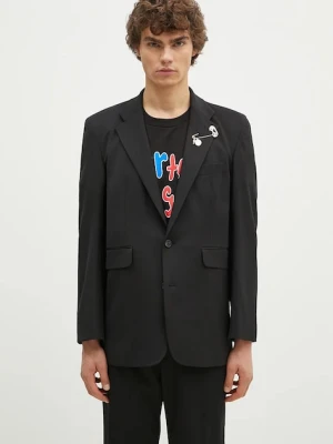 Aries marynarka z domieszką wełny Single Breasted Tailored Jacket czarny