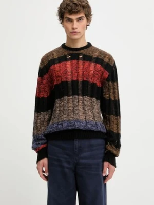 Aries sweter z dodatkiem moheru Mohair Cable męski kolor multicolor lekki AR2004304