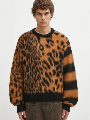 Aries sweter z dodatkiem wełny Brushed Leopard