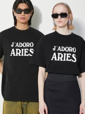 Aries t-shirt bawełniany JAdoro Aries SS Tee kolor czarny z nadrukiem SUAR60008X