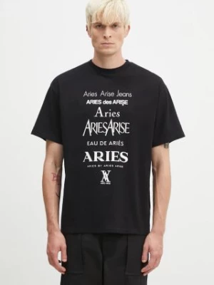 Aries t-shirt bawełniany Perfume SS Tee męski kolor czarny z nadrukiem AR6000502