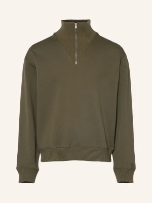 Arket Bluza Dresowa Typu Troyer gruen OLIWKOWY