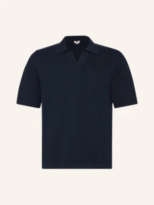 Arket Dzianinowa Koszulka Polo blau