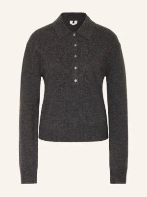 Arket Dzianinowa Koszulka Polo grau