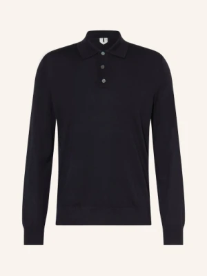 Arket Dzianinowa Koszulka Polo Z Wełny Merynosowej blau