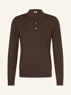 Arket Dzianinowa Koszulka Polo Z Wełny Merynosowej braun