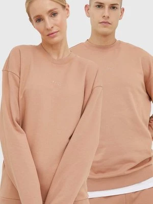 Arkk Copenhagen bluza bawełniana unisex kolor beżowy gładka